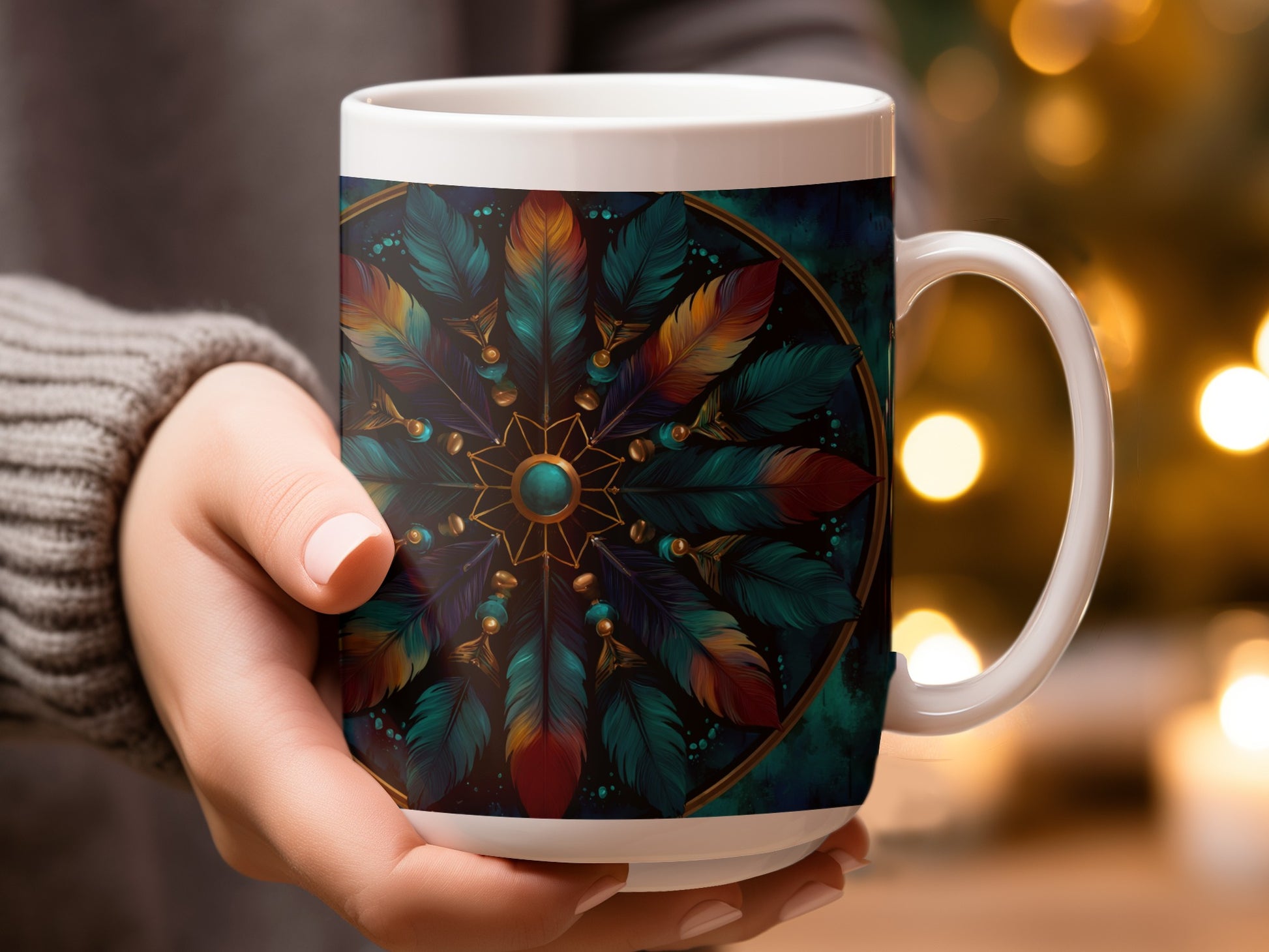Dreamcatcher Feather Design Coffee Mug product type