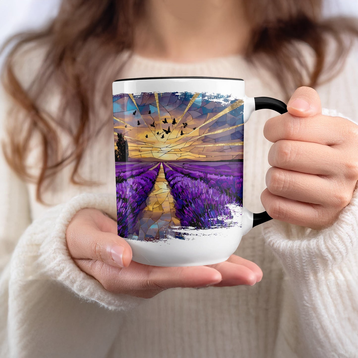 Stunning Sunset Over Lavender Field Mug product type
