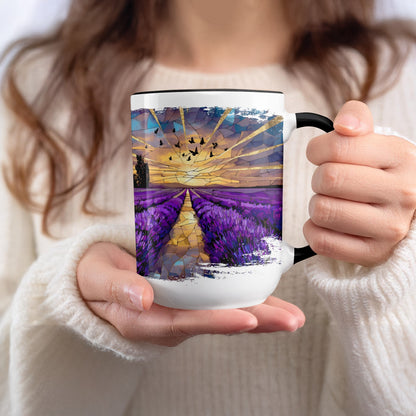 Stunning Sunset Over Lavender Field Mug product type