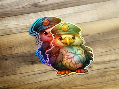 Cute Cartoon Police Eagle Character Stickers product type