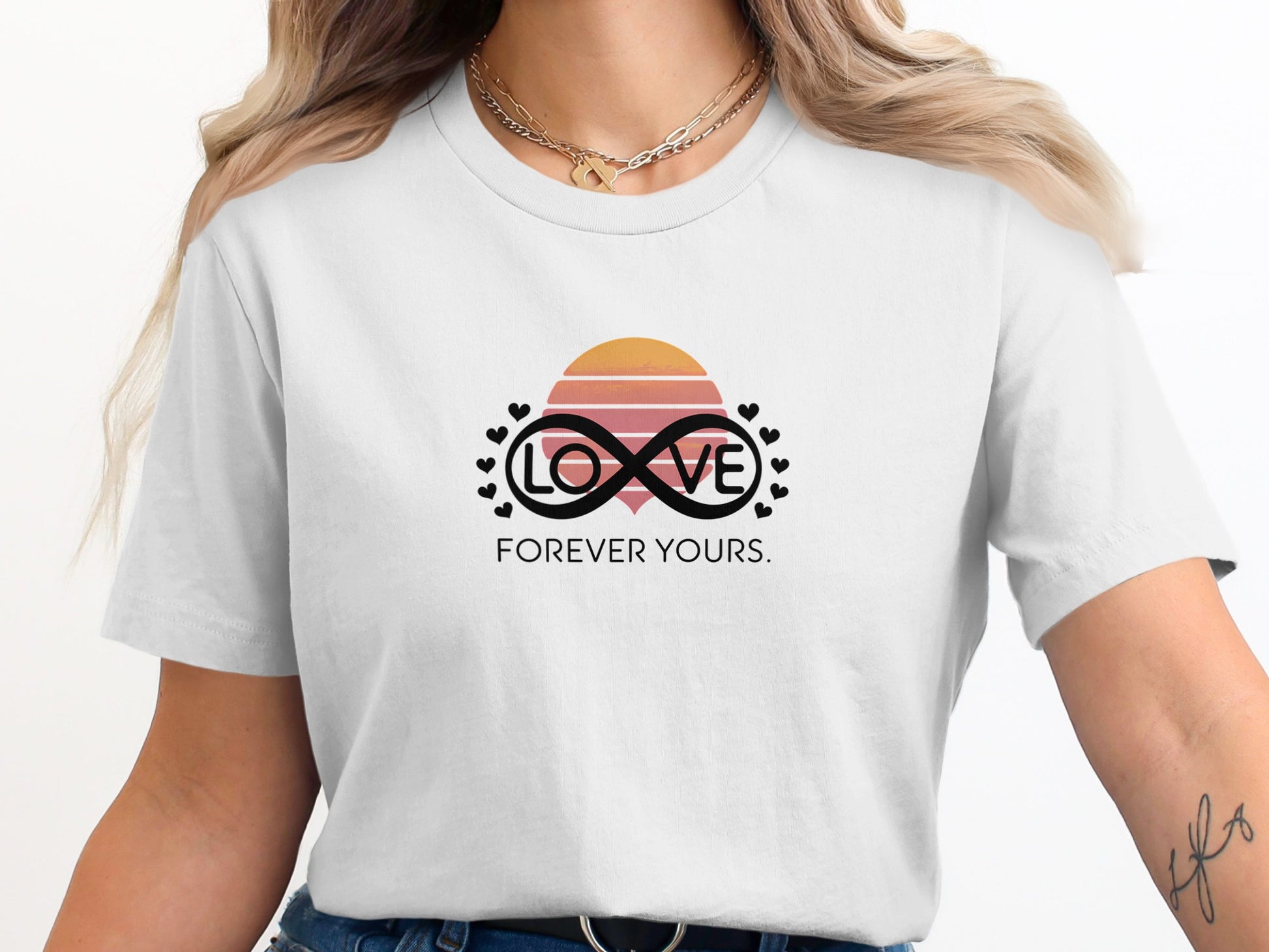 Love Forever Yours Infinity Heart Sunset Shirt product type