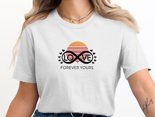 Love Forever Yours Infinity Heart Sunset Shirt product type