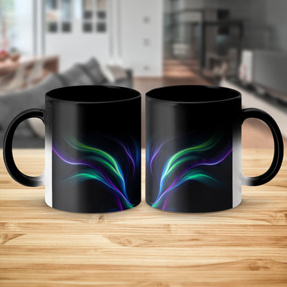 Colorful Abstract Art Design on Black Mug product