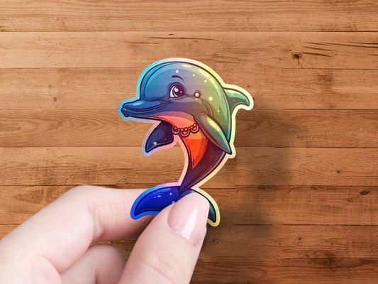 Colorful Dolphin Cartoon Sticker product type