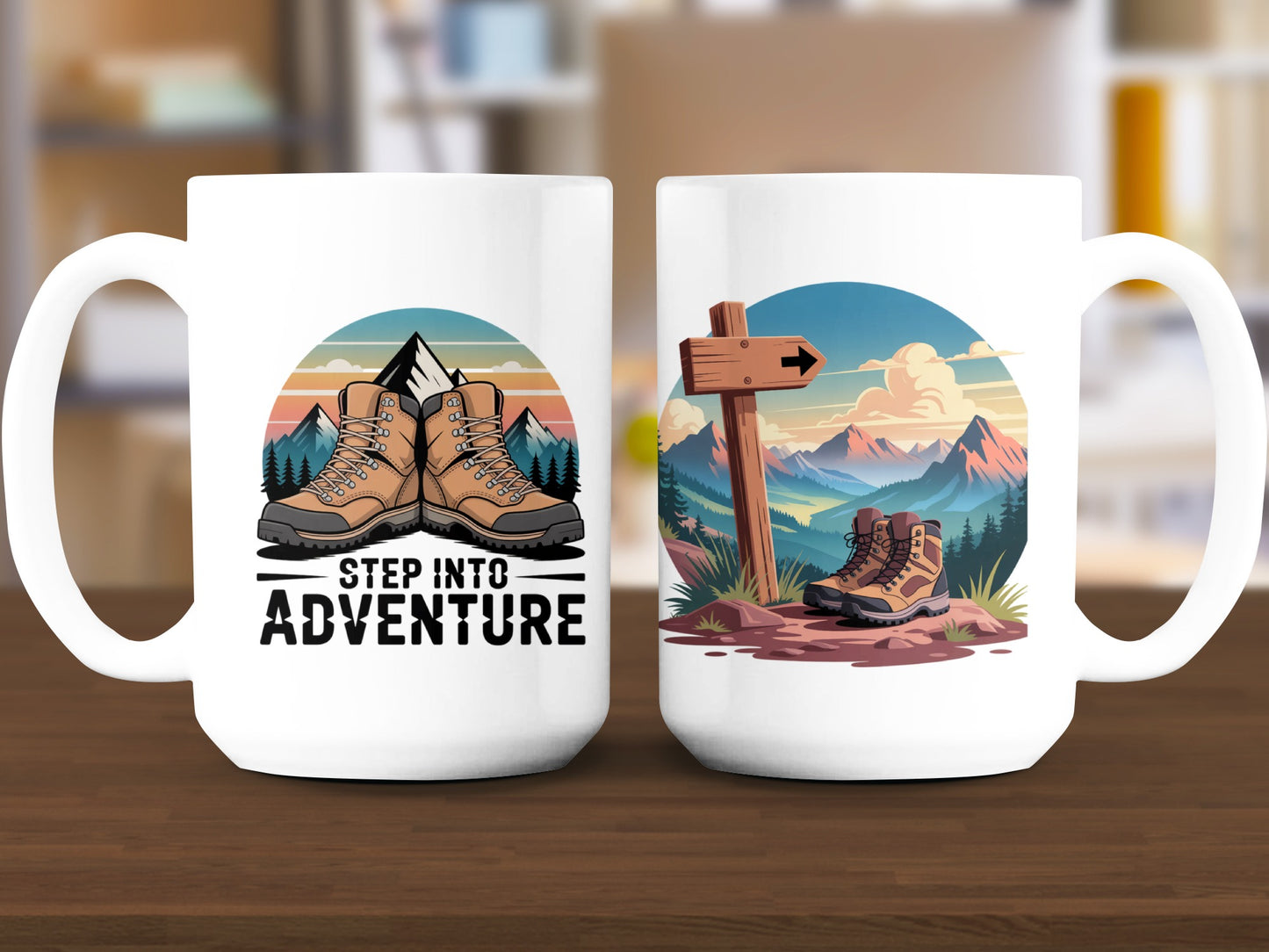Step into Adventure Scenic Mug hiking product