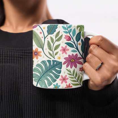 Vibrant Floral Design Coffee Mug Perfect Gift product