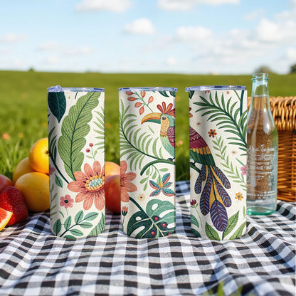 Vibrant Nature Inspired Tropical Print Tumbler product