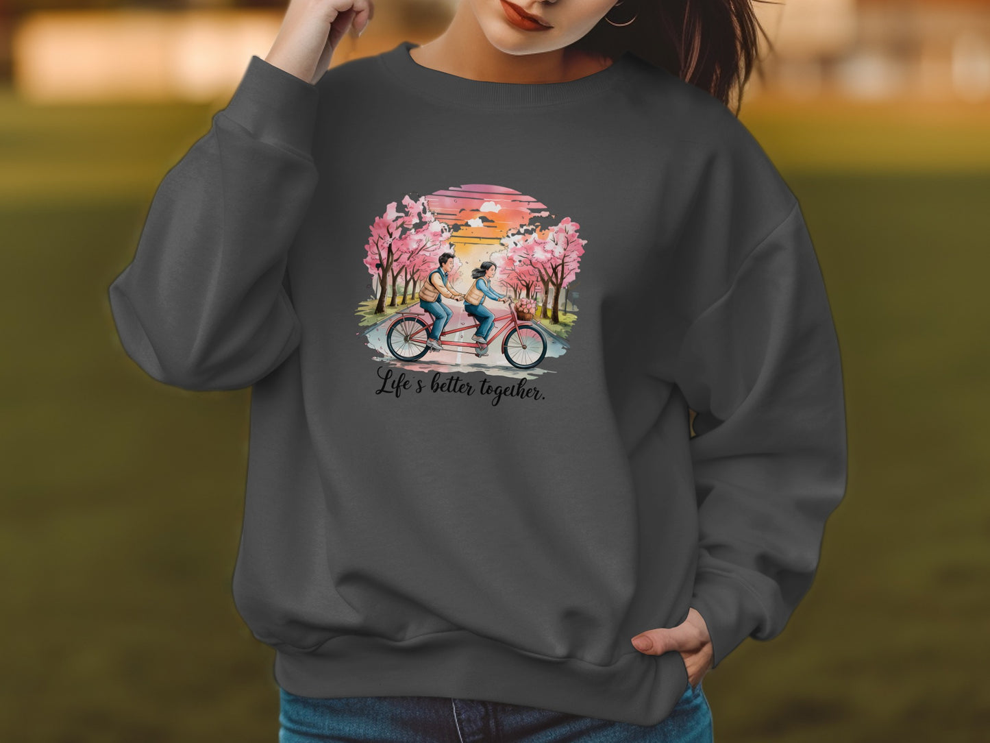 Life's Better Together Scenic Bicycle Sweatshirt product