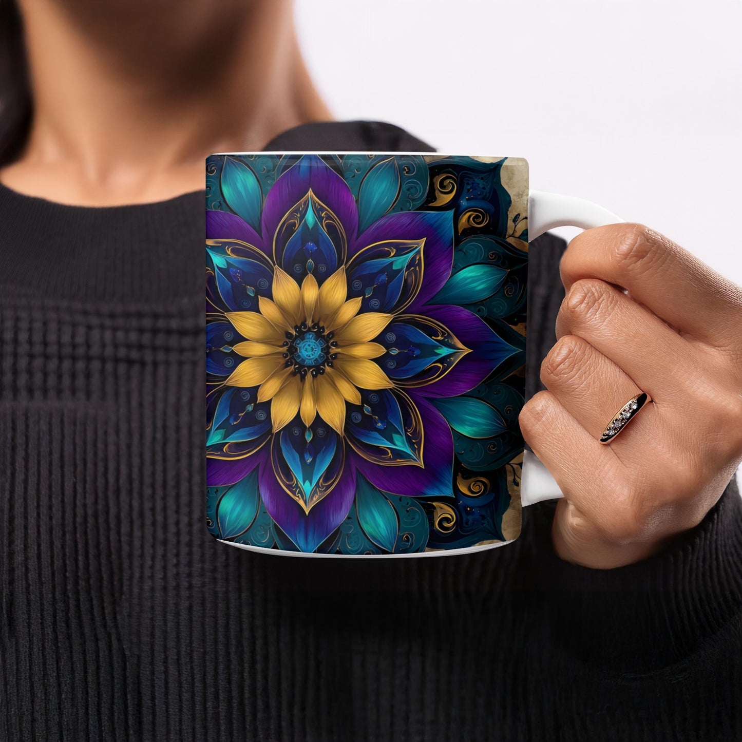 Vibrant Mandala Art Mug for Coffee or Tea Mug product type