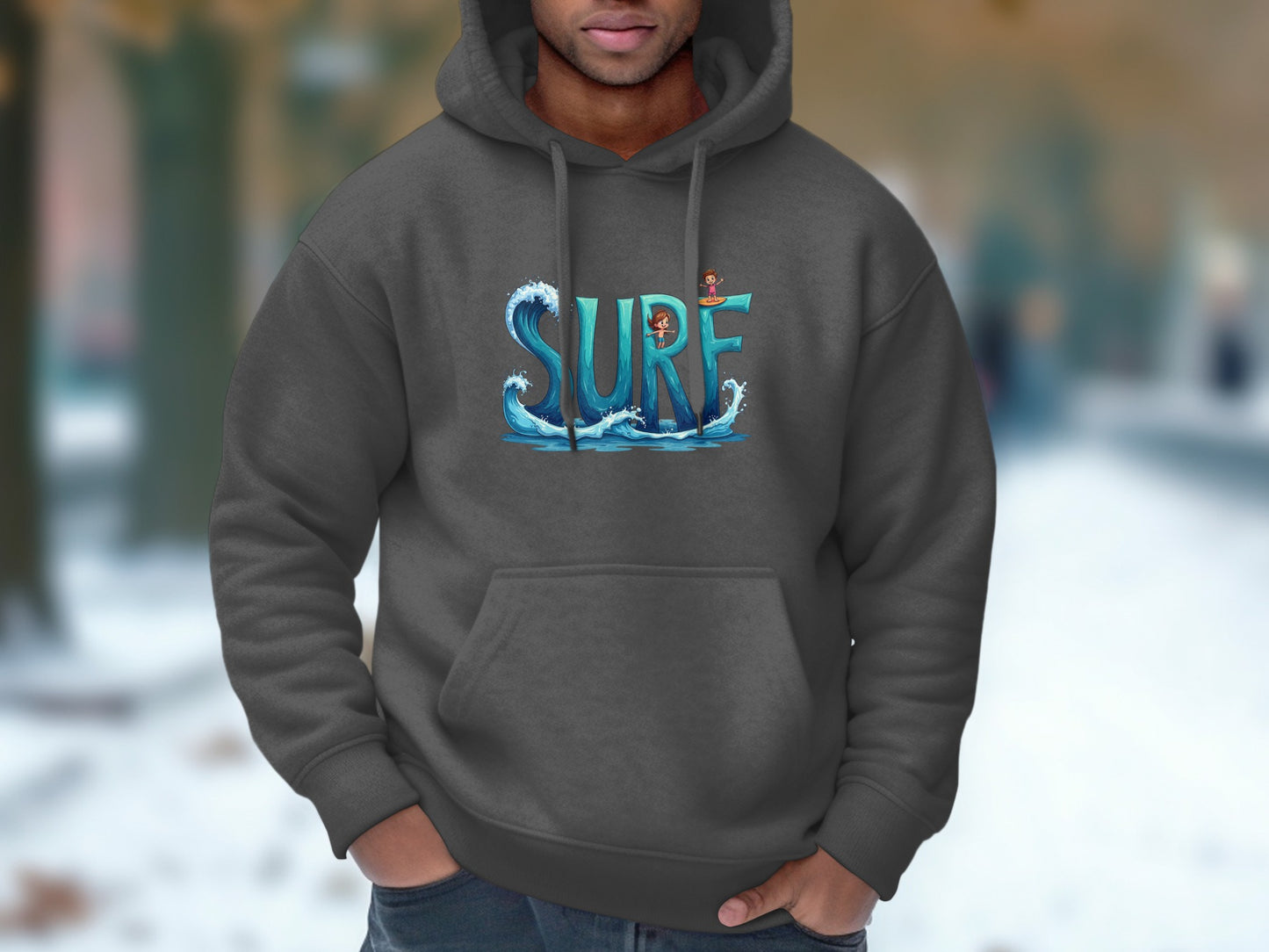 Surf Graphic Wave Design Hoodie product