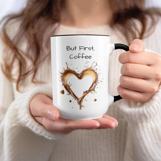 But First Coffee Heart Shape Mug product
