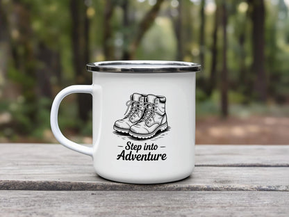 Step into Adventure Hiking Design Mug product