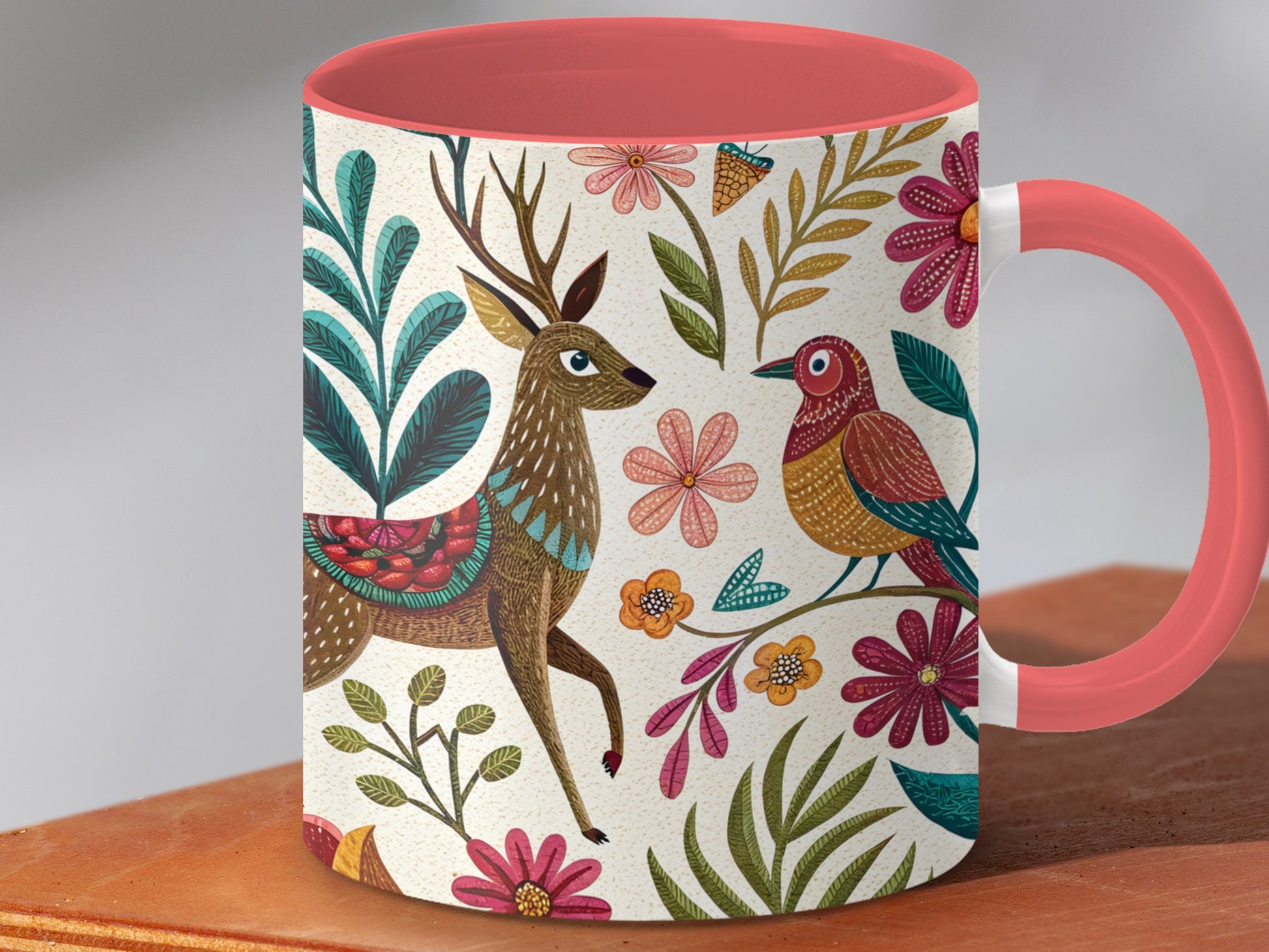 Floral and Fauna Animal Print Design Mug product
