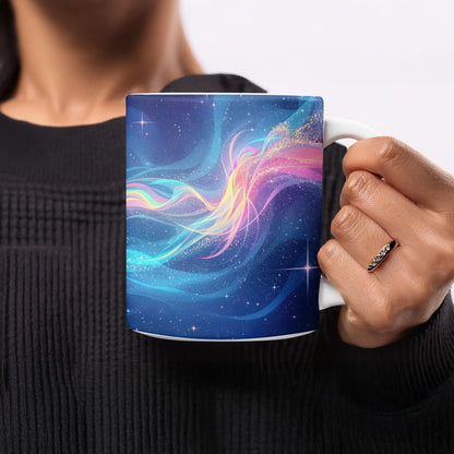 Vibrant Cosmic Swirl Artistic Print Mug product
