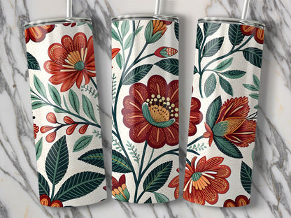 Artistic Floral Pattern Insulated Drinkware product