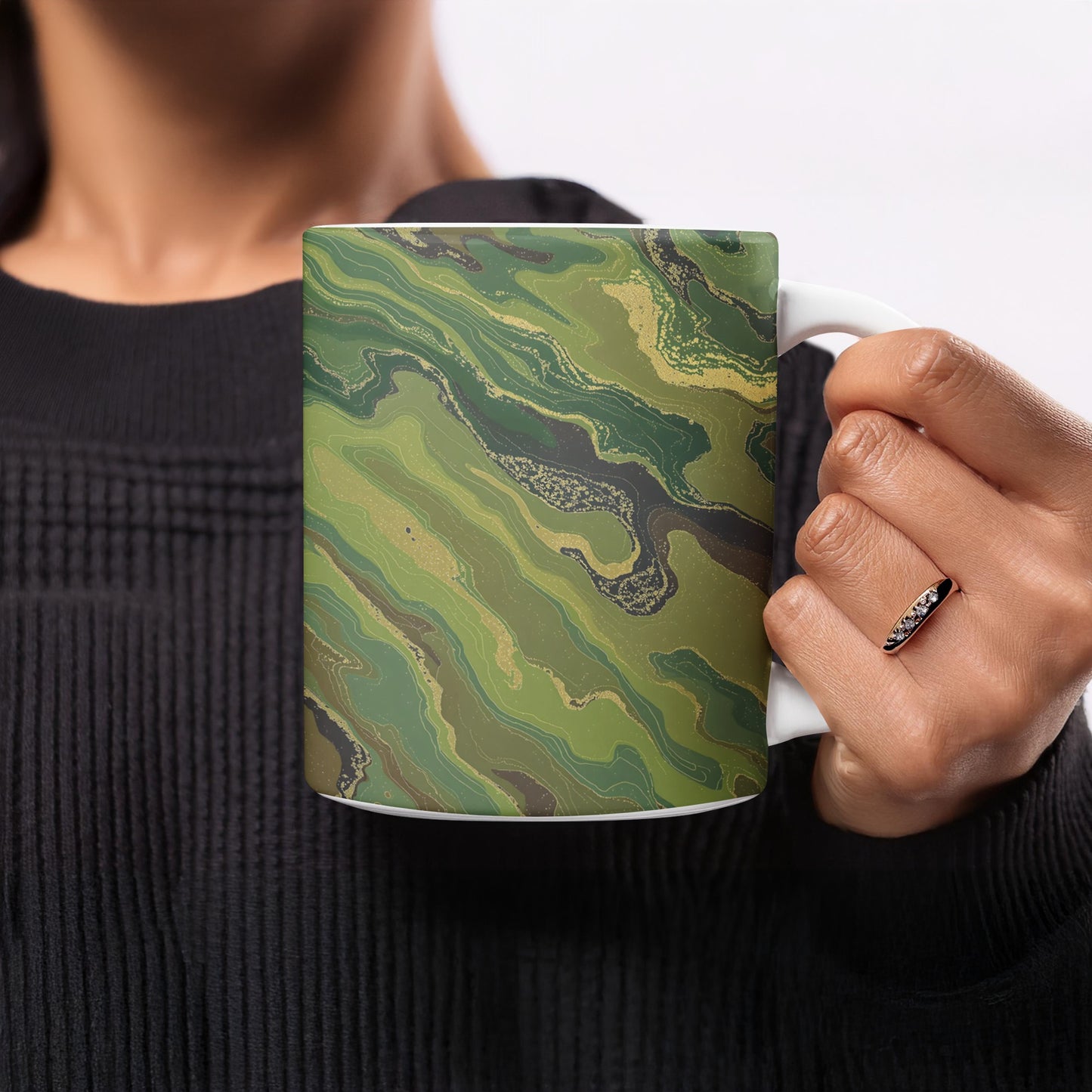 Marble Green Patterned Ceramic Mug product