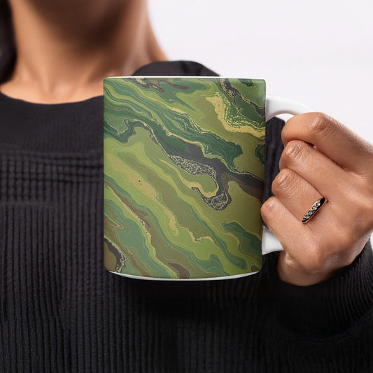 Marble Green Patterned Ceramic Mug product