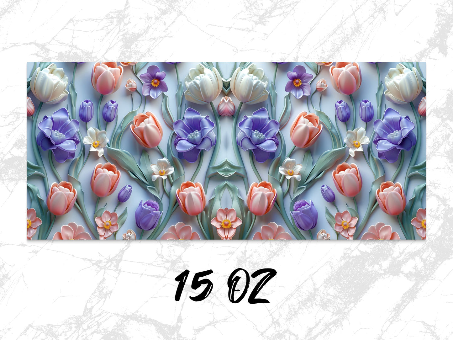 Colorful Tulip Floral Print Wall Art, Botanical Garden Photo, Spring Blossoms Decor, 15 Oz Canvas
