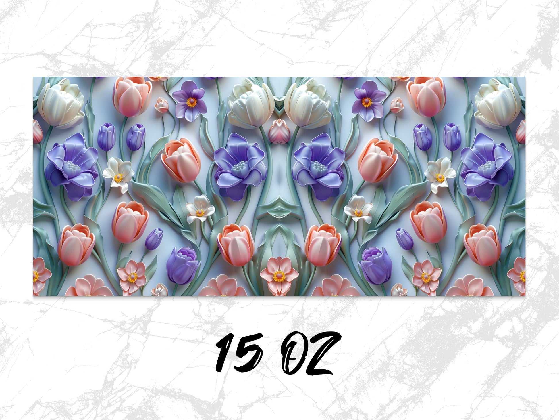 Colorful Tulip Floral Print Wall Art, Botanical Garden Photo, Spring Blossoms Decor, 15 Oz Canvas