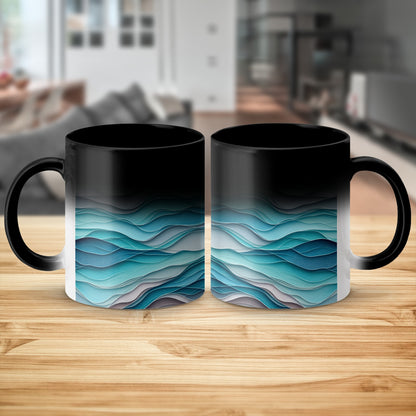 Abstract Ocean Wave Design Coffee Mug product