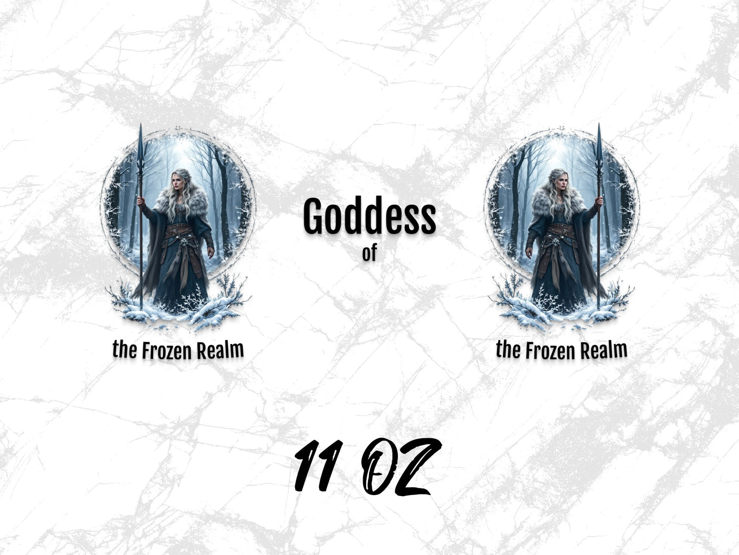 Goddess of the Frozen Realm Mug, 11 oz Fantasy Art Coffee Cup, Unique Gift Idea