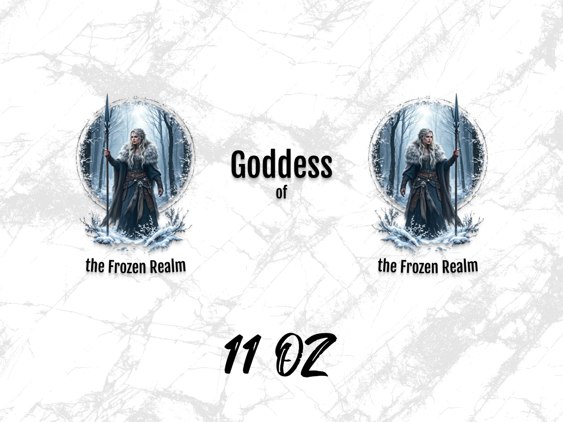 Goddess of the Frozen Realm Mug, 11 oz Fantasy Art Coffee Cup, Unique Gift Idea