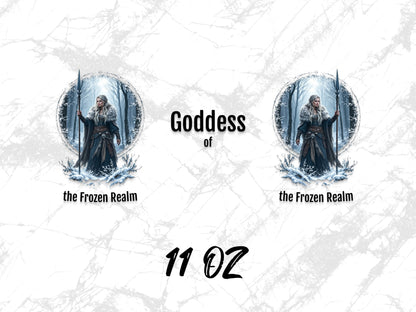 Goddess of the Frozen Realm Mug, 11 oz Fantasy Art Coffee Cup, Unique Gift Idea