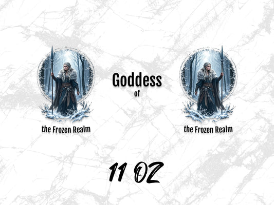Goddess of the Frozen Realm Mug, 11 oz Fantasy Art Coffee Cup, Unique Gift Idea