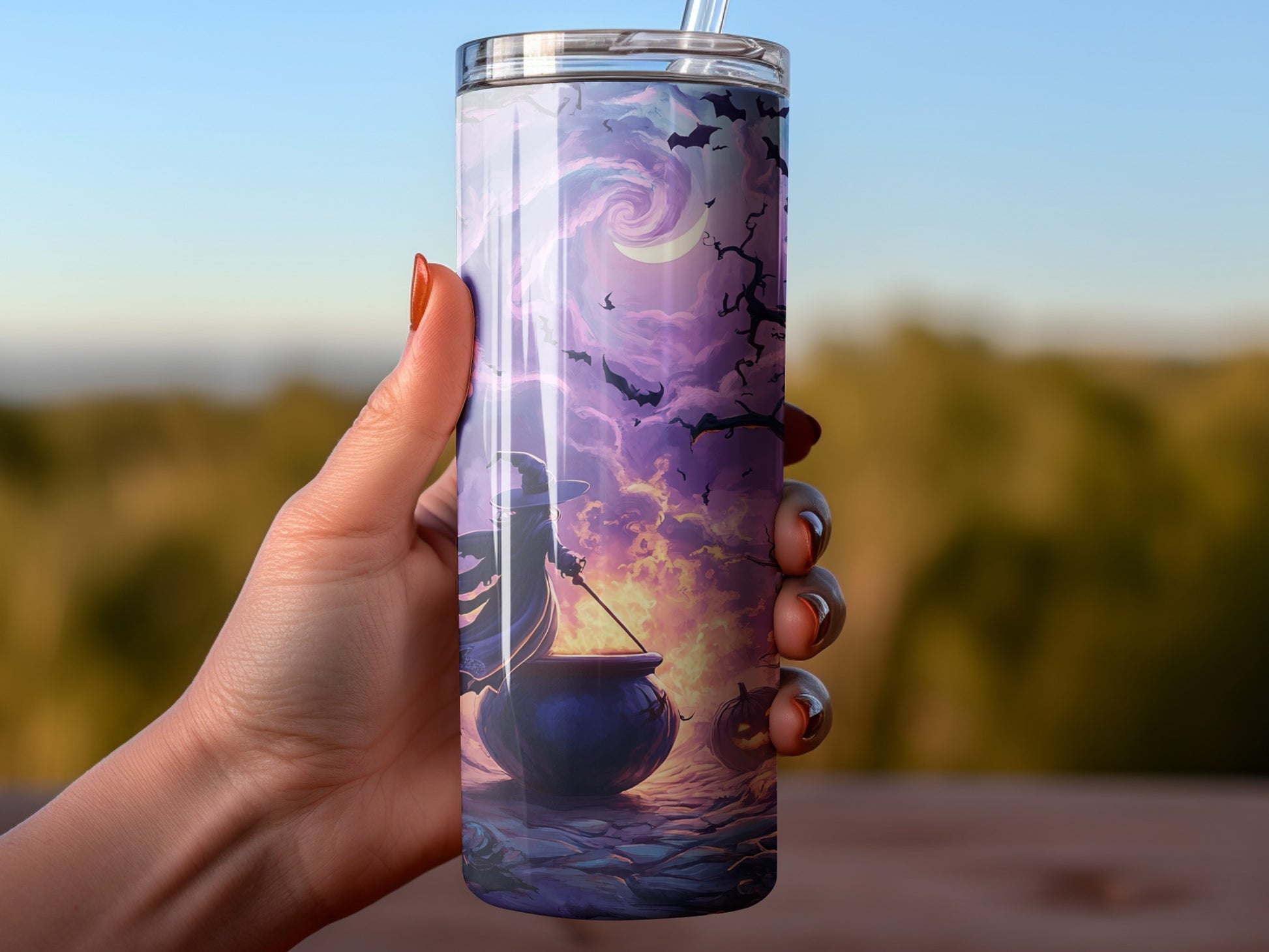 Enchanting Witch Design Tumbler Halloween Product