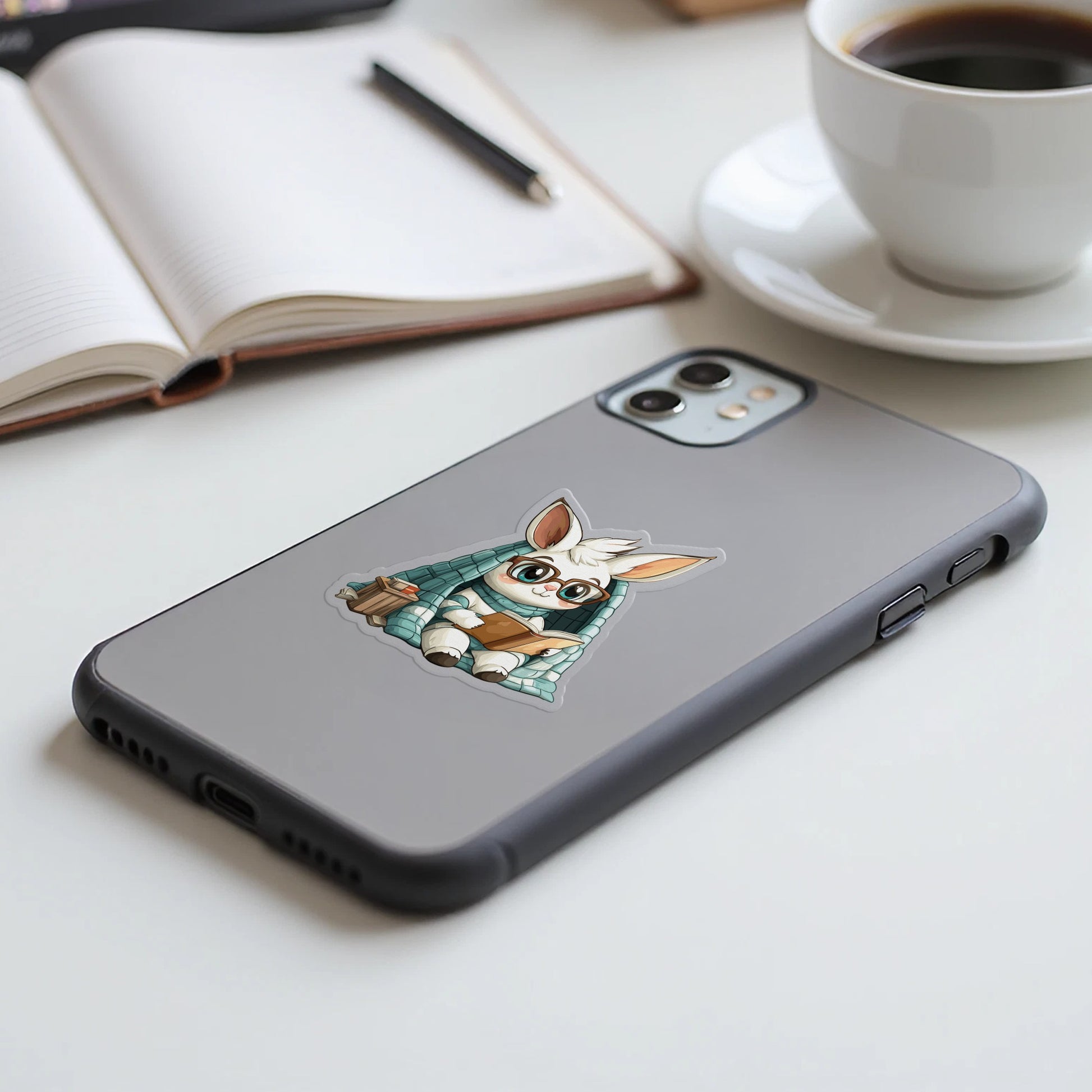 Adorable Cartoon Bunny Design iPhone Case product