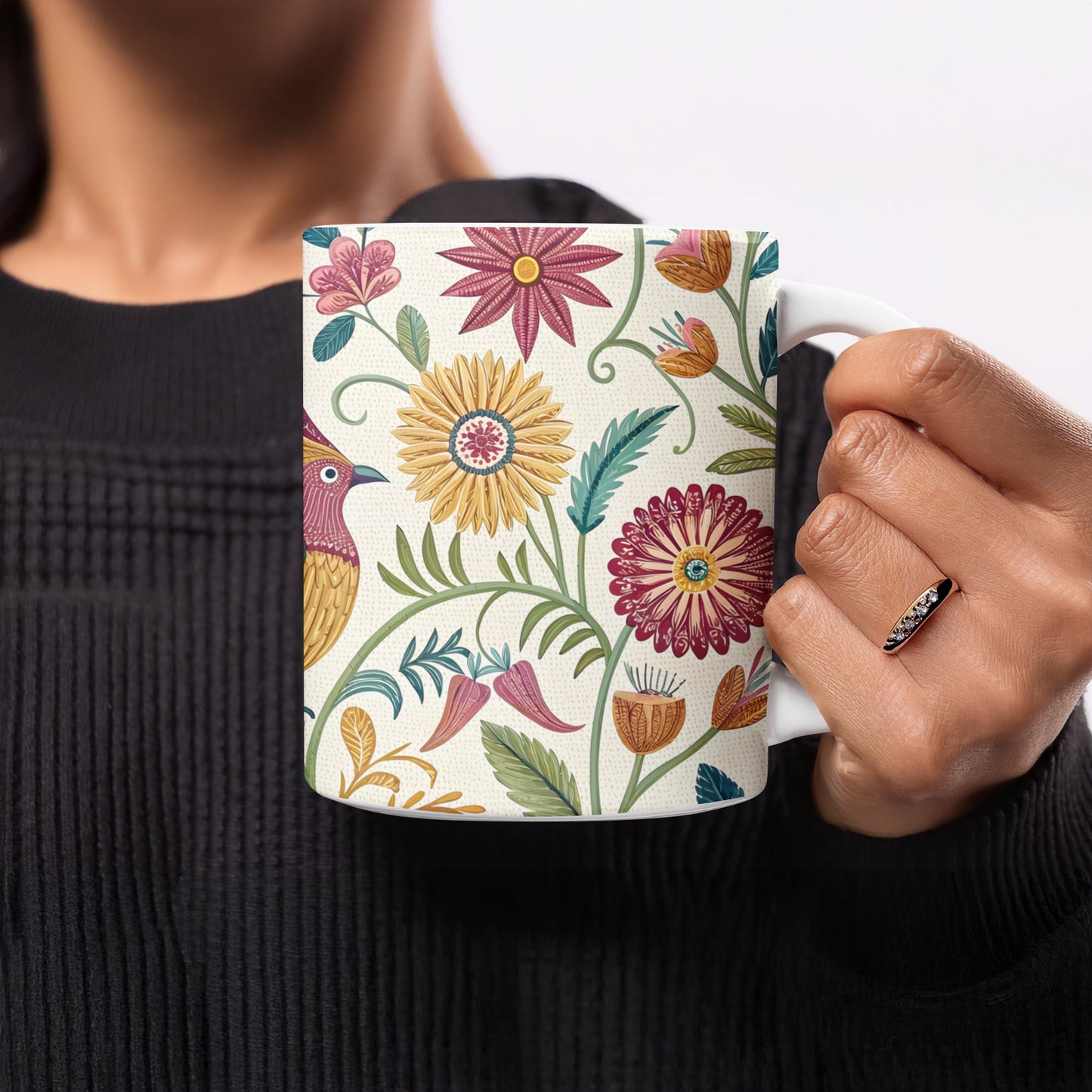 Colorful Floral Pattern Coffee Mug product