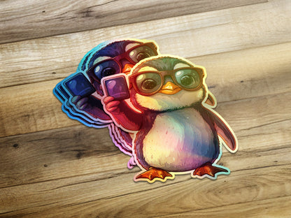 Cool Penguin with Sunglasses Colorful Sticker product
