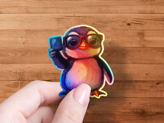 Cute Sunglasses Wearing Penguin Phone Grip product type