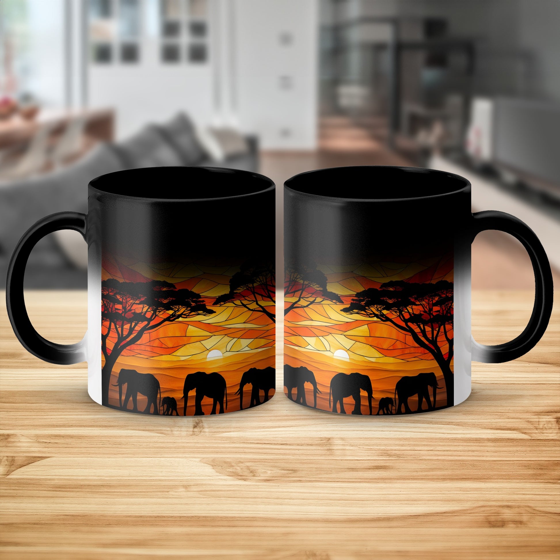African Sunset Elephant Scenic Design Mug product