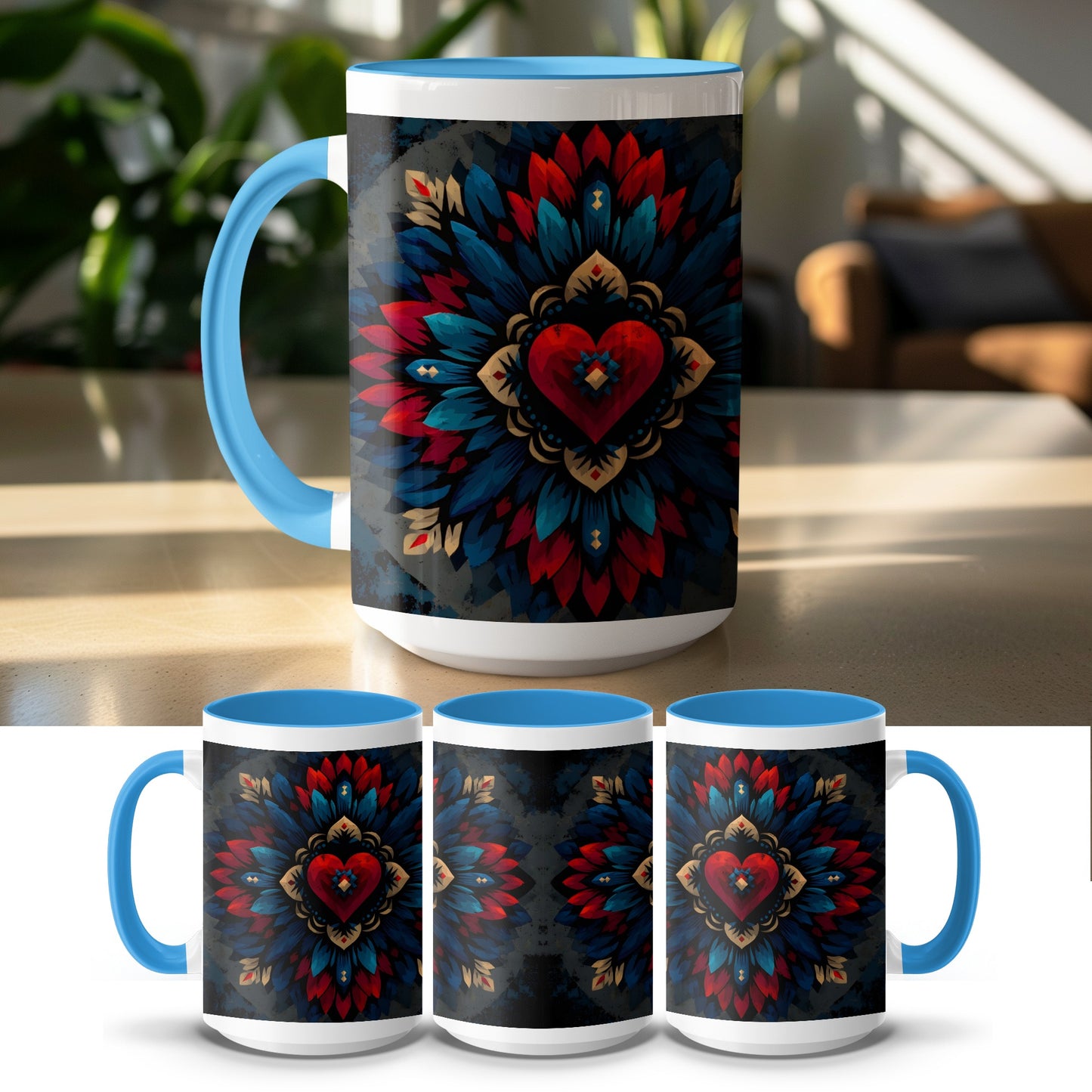 Beautifully Crafted Vibrant Heart Design Mug product