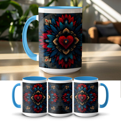 Beautifully Crafted Vibrant Heart Design Mug product
