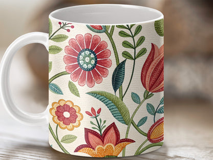 Floral Pattern Mug Vibrant Floral Artwork Mug product type