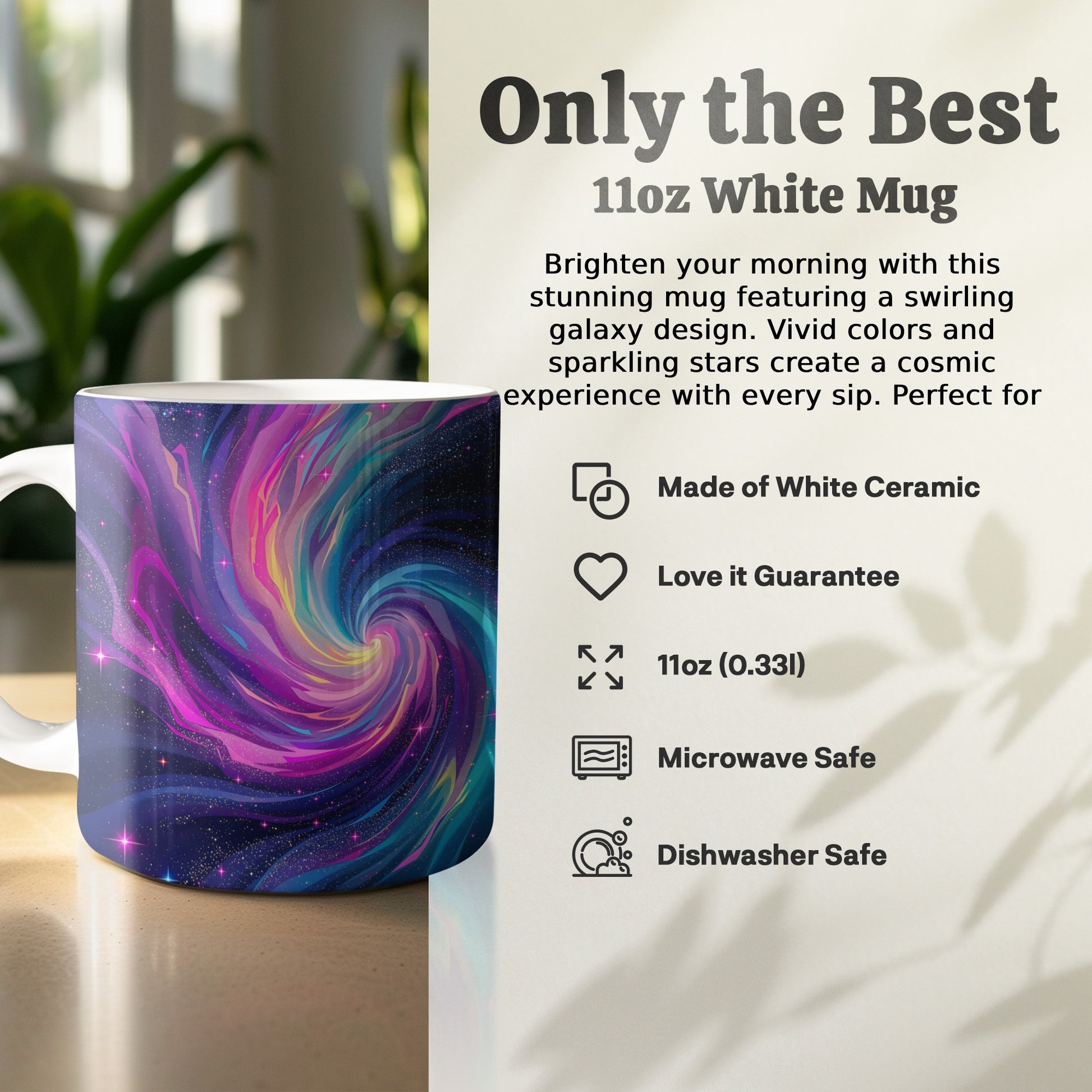 Brighten Your Mornings Stunning Swirling Galaxy Mug product