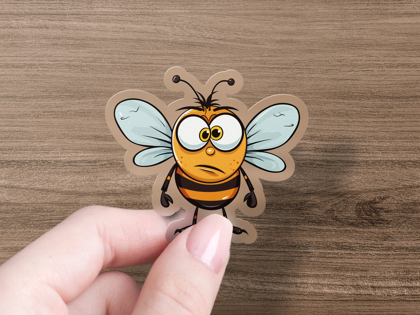 Funny Cartoon Bee Sticker for Kids and Adults product