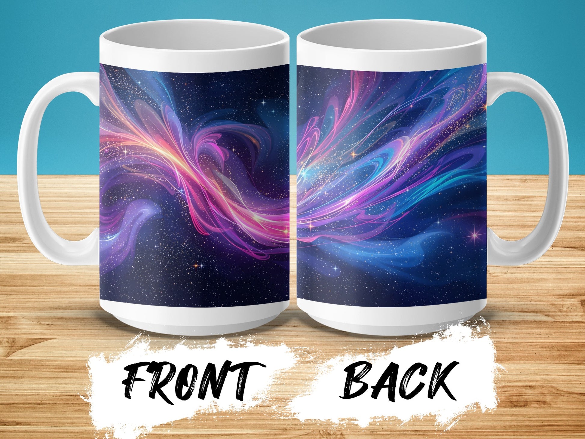 Vibrant Abstract Galaxy Design Ceramic Mug product