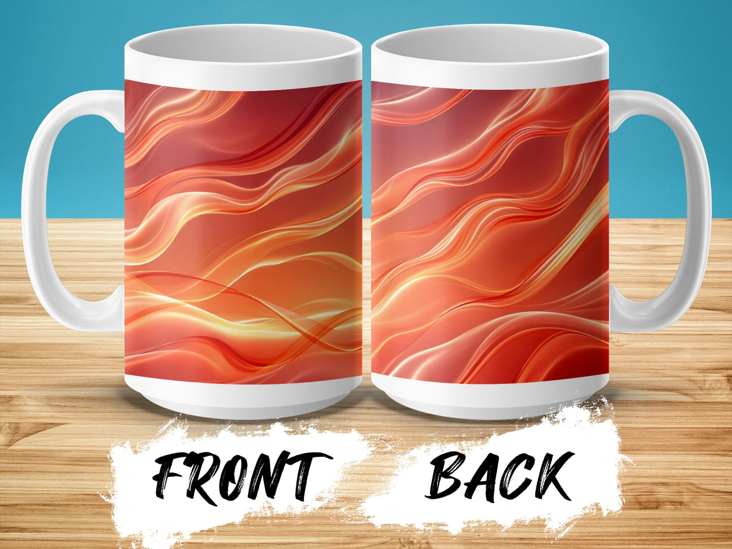 Vibrant Swirling Red Patterns Ceramic Mug product