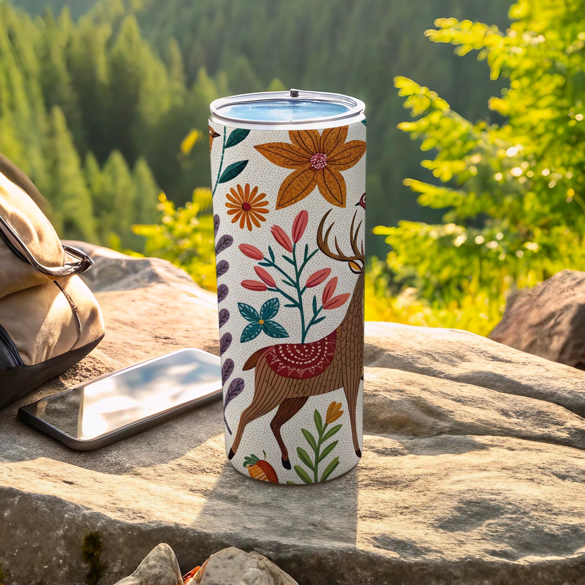 Colorful Outdoor Deer Tumbler Vibrant Travel Mug product type