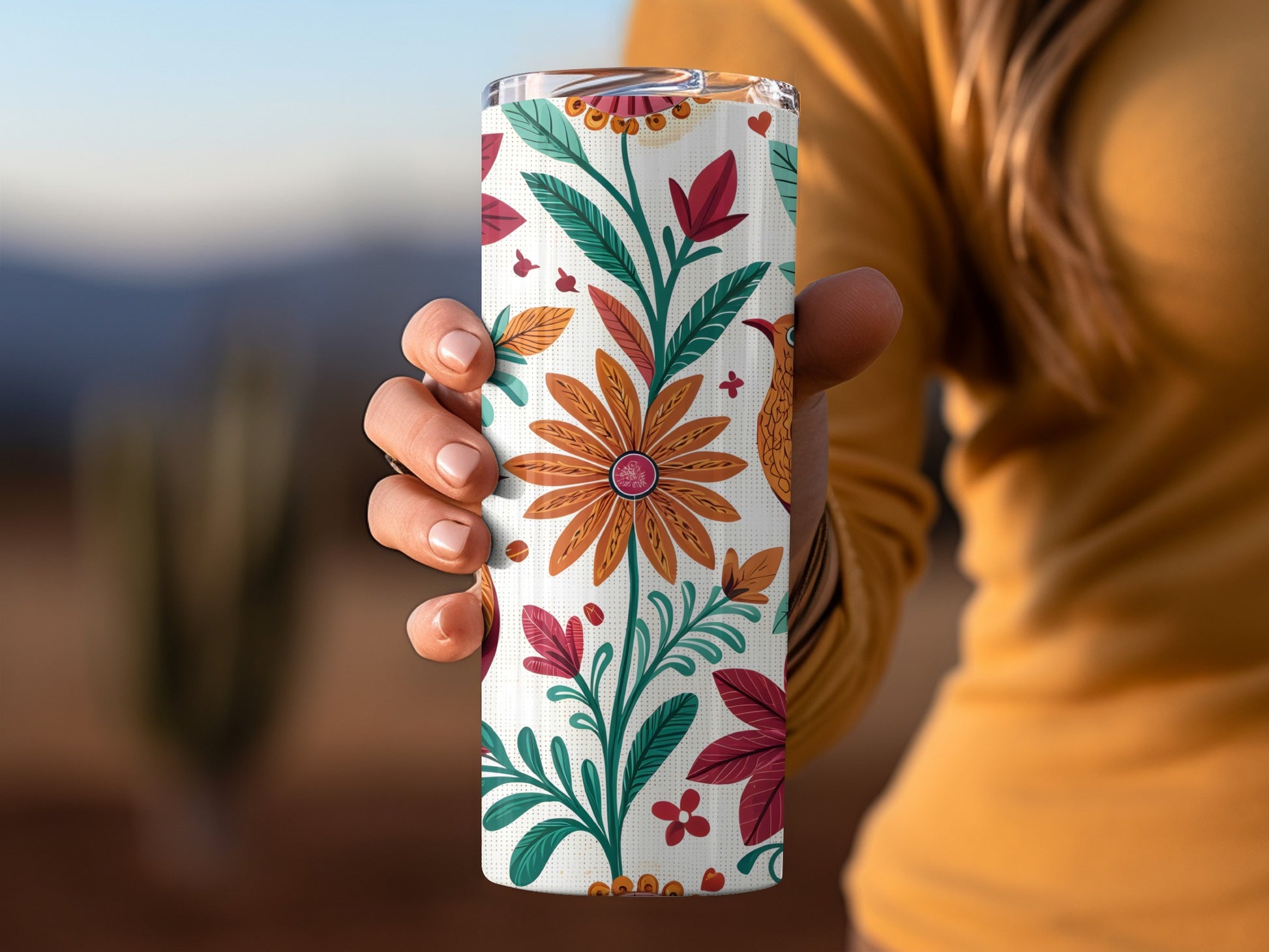 Decorative Floral Pattern Insulated Drinkware product
