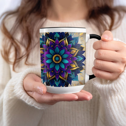 Vibrant Mandala Design Coffee Mug Artistic Gift Product