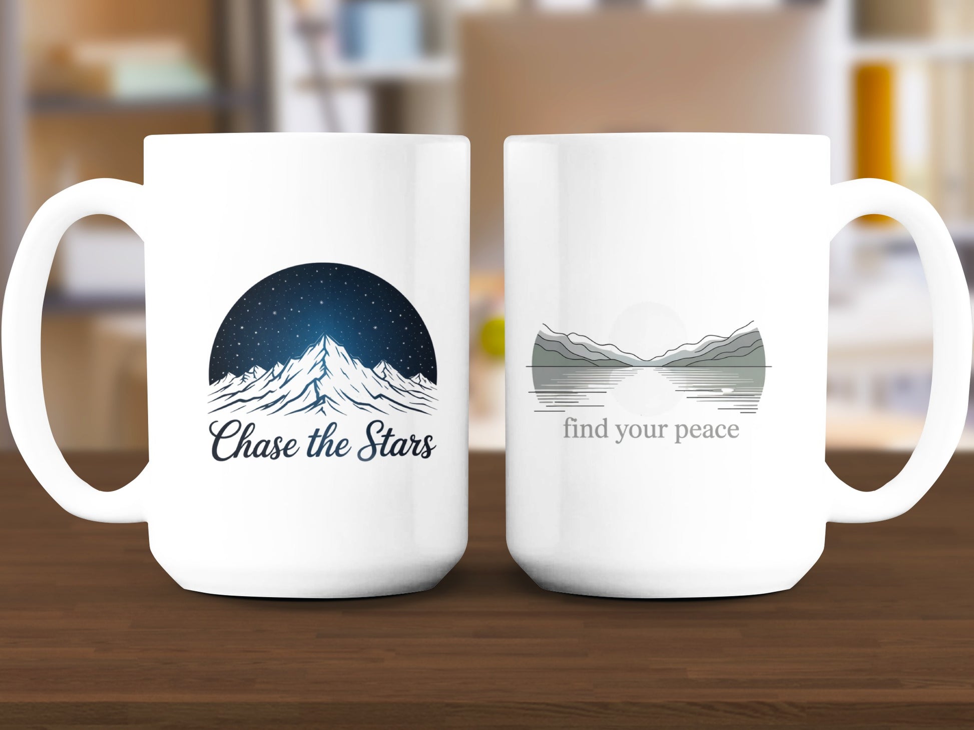 Chase the Stars Find Your Peace Mug product type