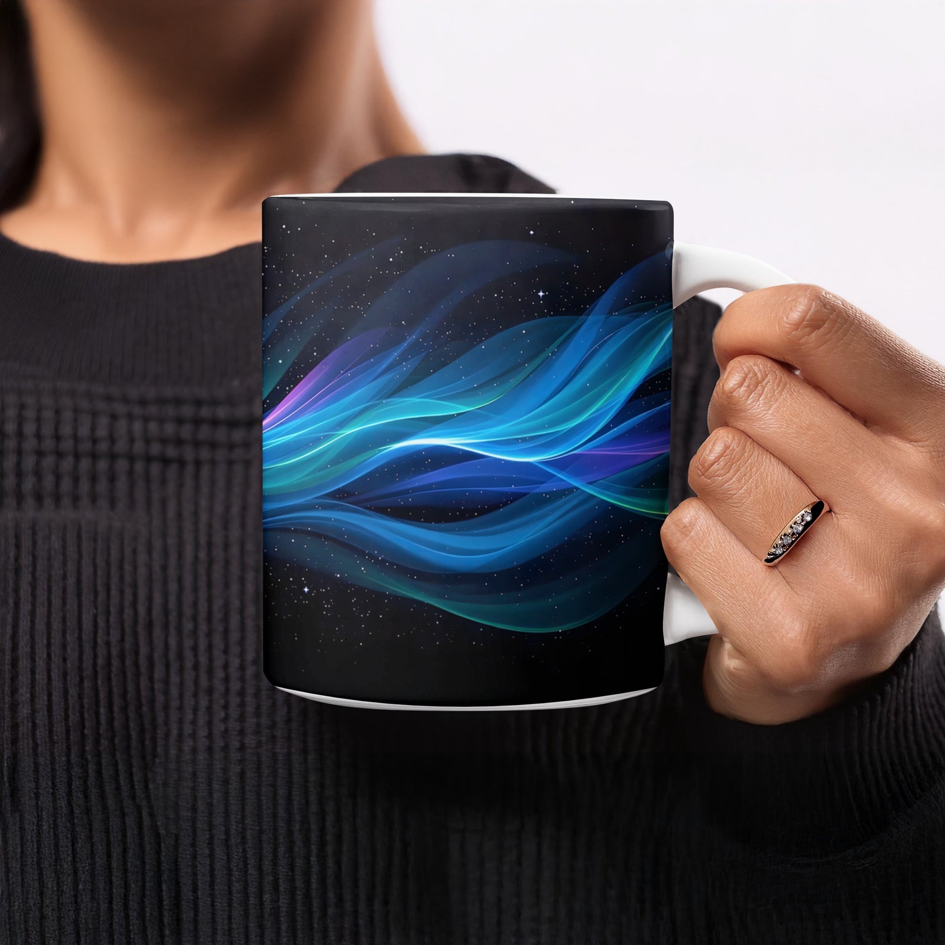 Abstract Cosmic Wave Design Mug product