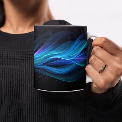 Abstract Cosmic Wave Design Mug product