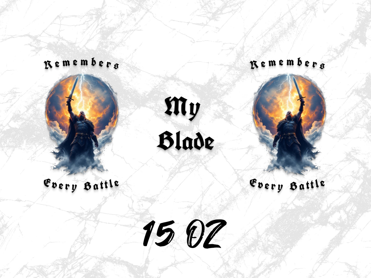 Fantasy Warrior Poster, Flame Sword Art, Medieval Knight Print, Battle Themed Wall Decor, 15 Oz Remember My Blade