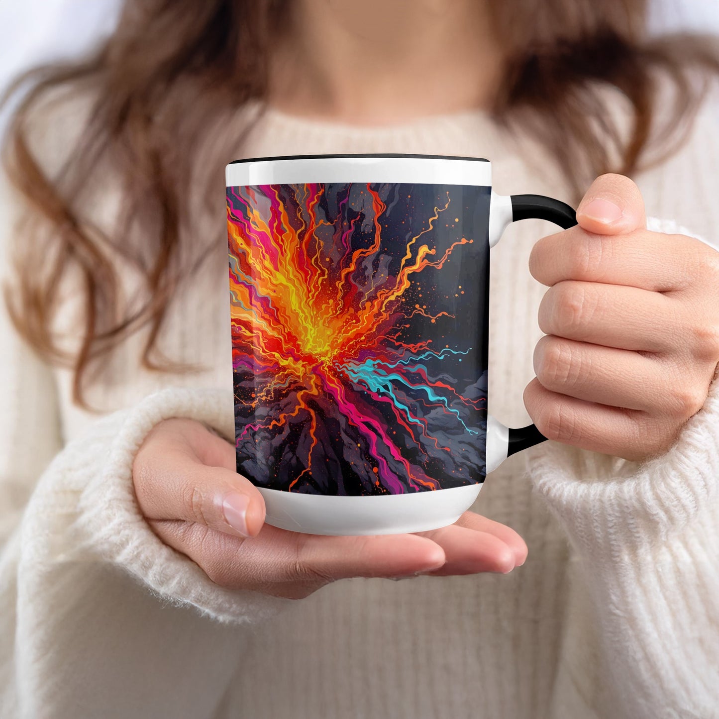 Vibrant Explosion Abstract Art Design Mug product