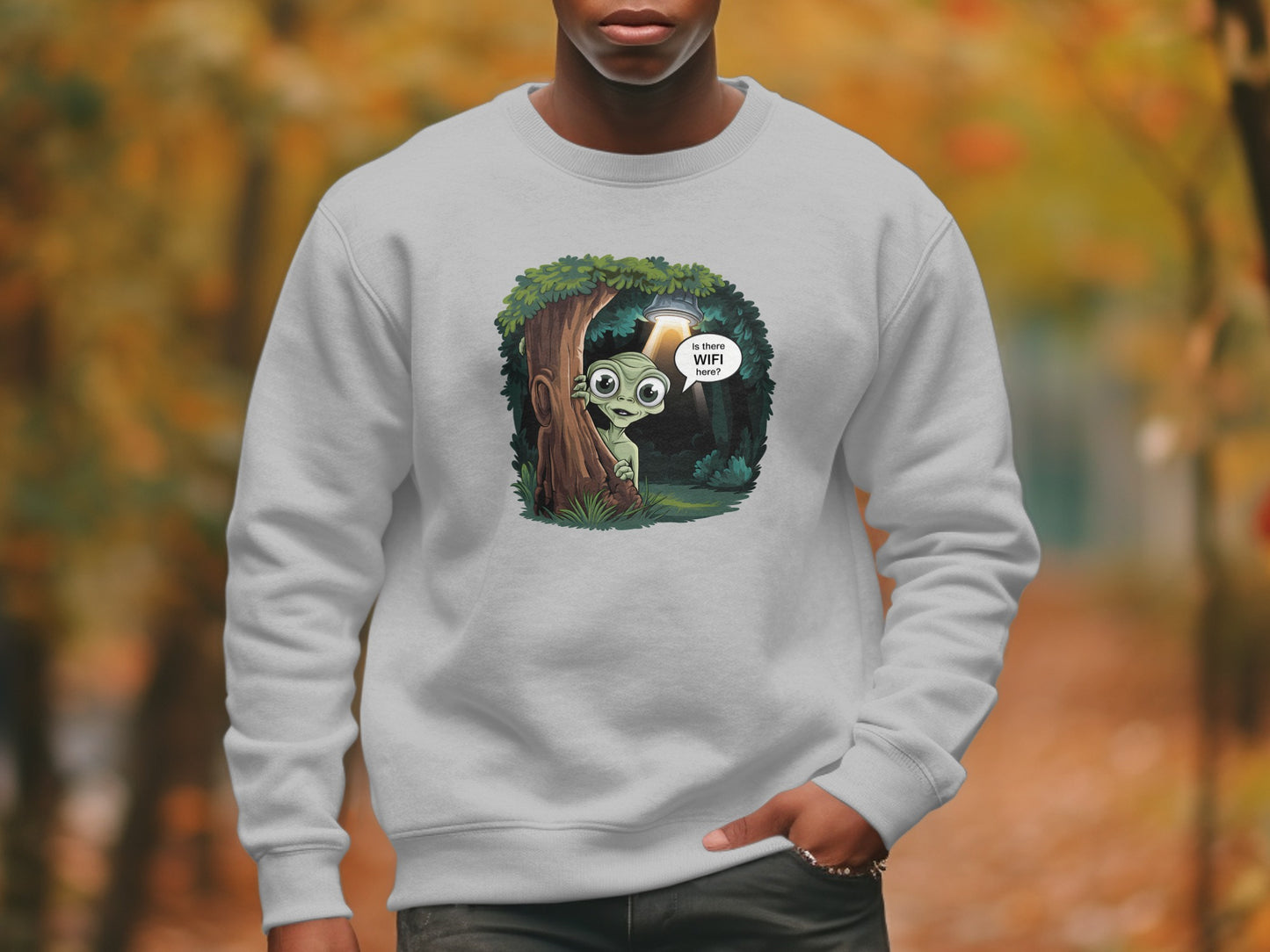 Funny Alien WiFi Sweatshirt Perfect Gift product